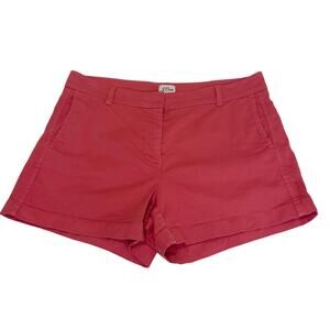 J.Crew Classic Chino Shorts Women's 8 | Coral | Mid-Rise Stretch | EUC